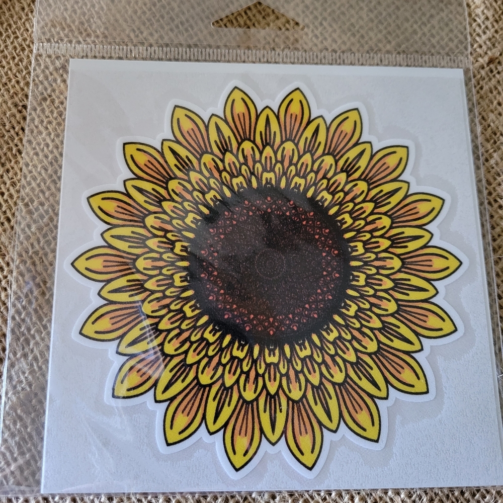 Sunflower vinyl sticker